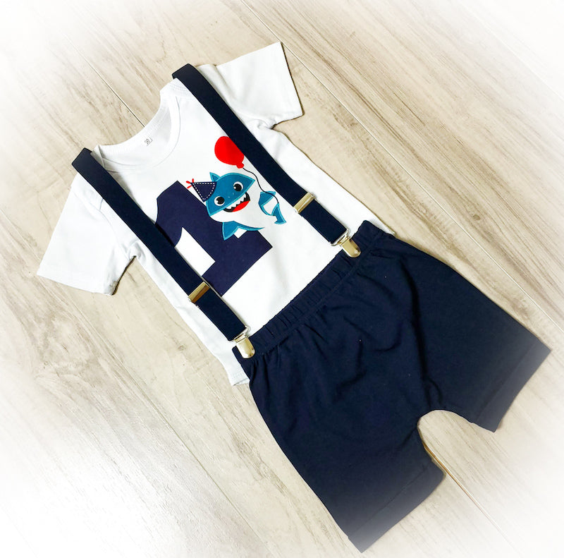 Baby shark birthday shop outfit for boy