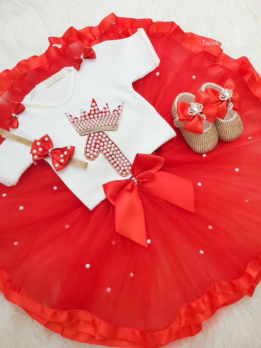 1st Birthday Outfit (Luxury Set Red)