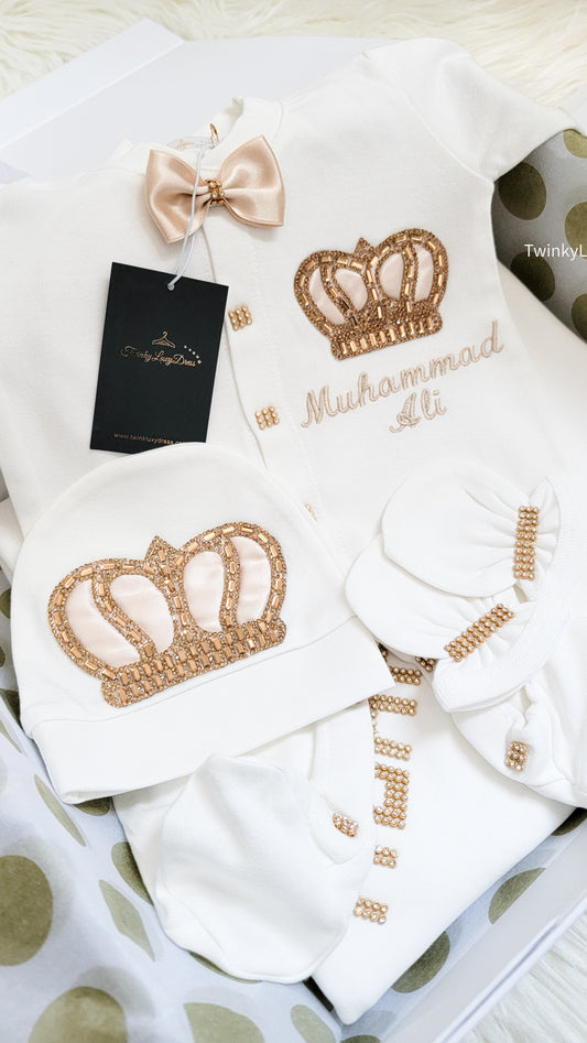 Newborn Outfit Gold | Baby Boy