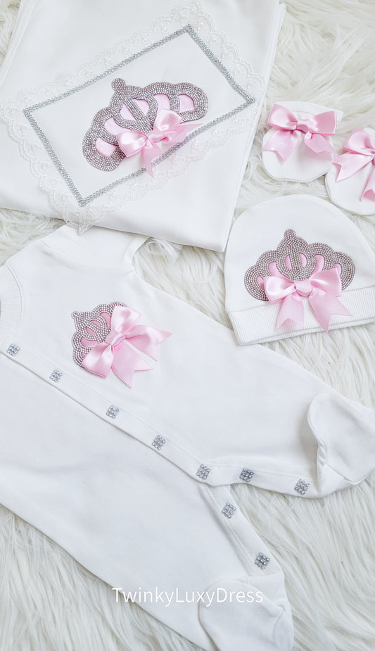 Luxury Newborn Outfit Soft Pink