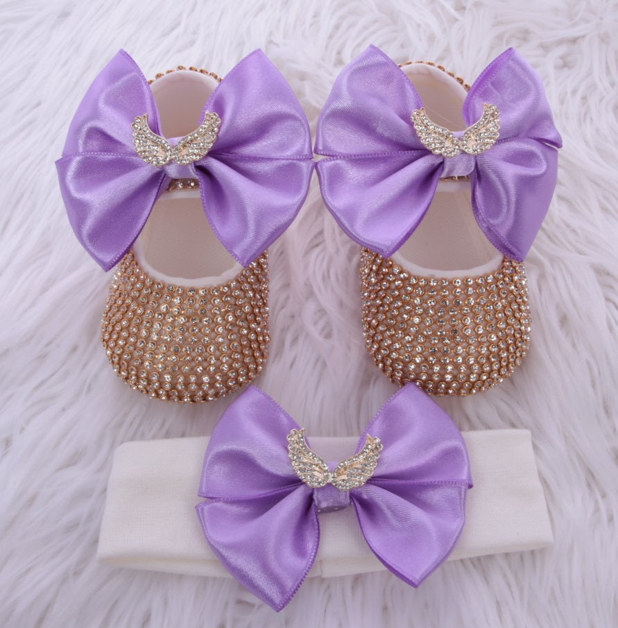 Baby shoes sales and headband set