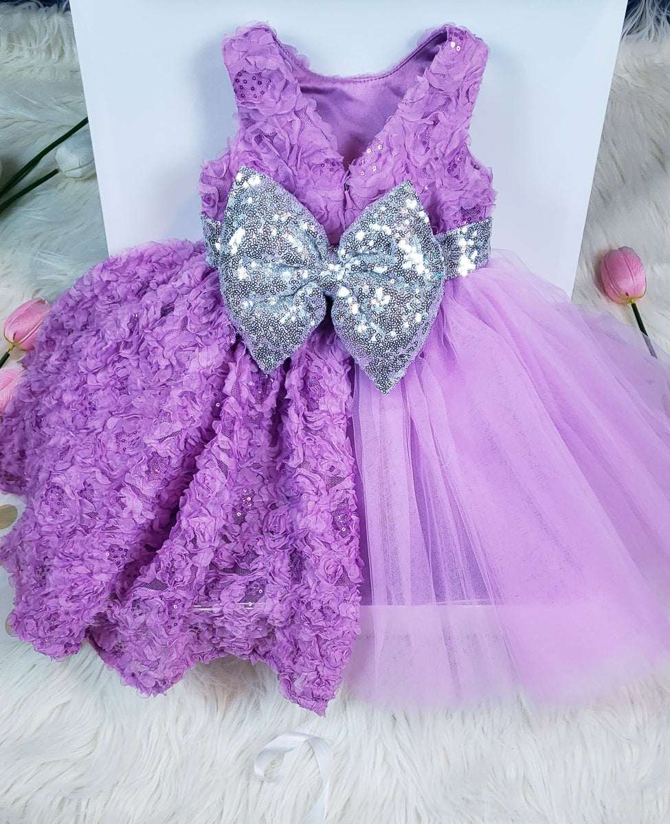 Lavender colour clearance frock