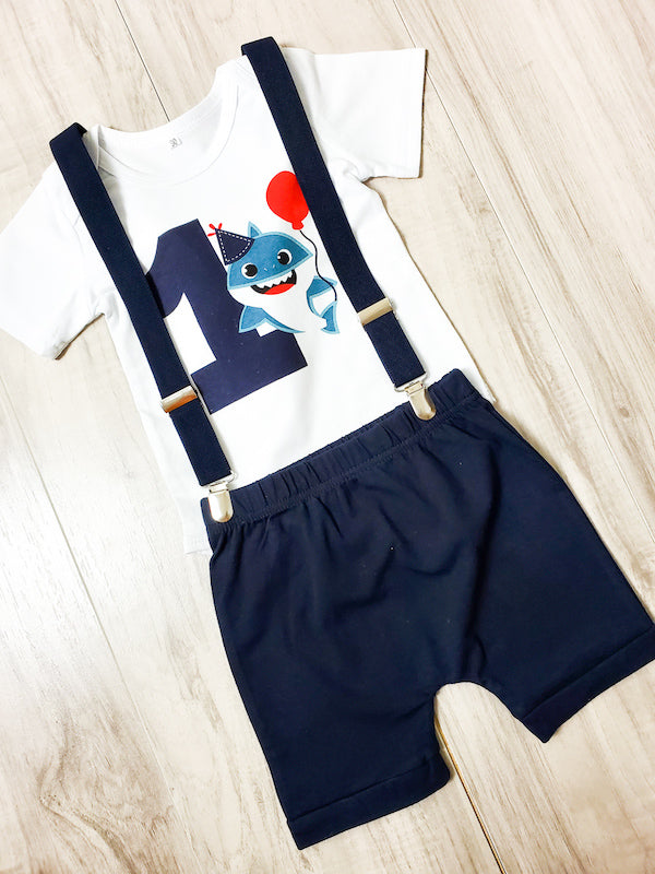 Baby Shark 1st Birthday Outfit For Boy