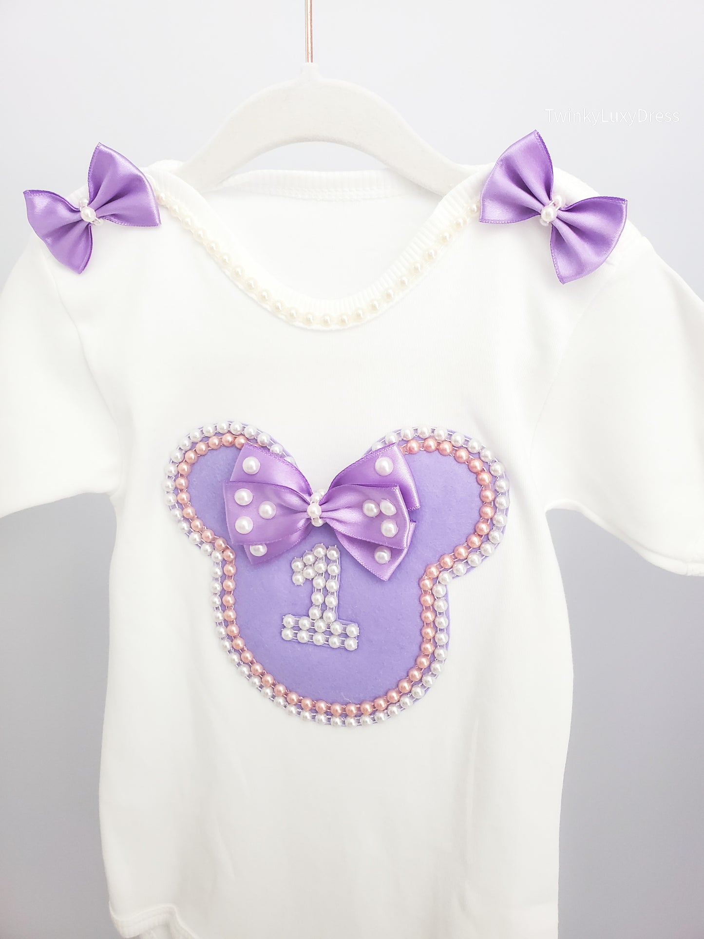 1st Birthday Outfit (Mickey in Purple)