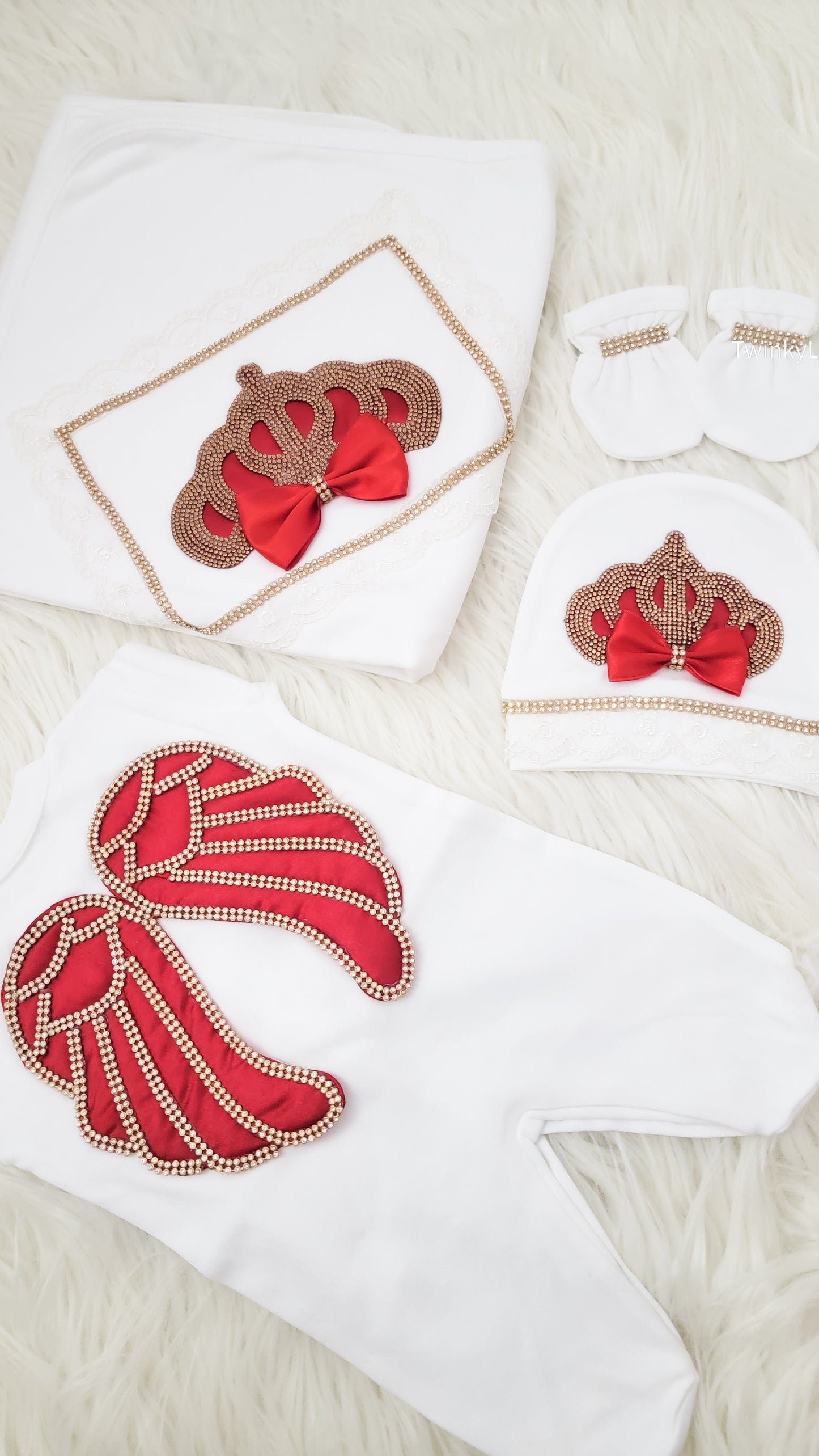 Luxury Red Newborn Set