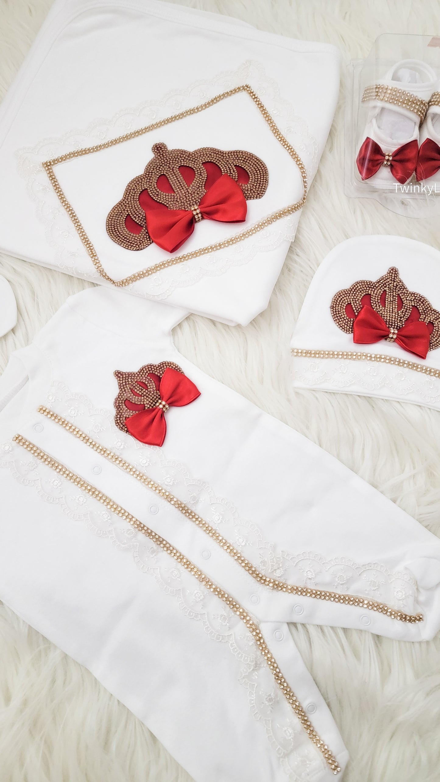 Luxury Red Newborn Set