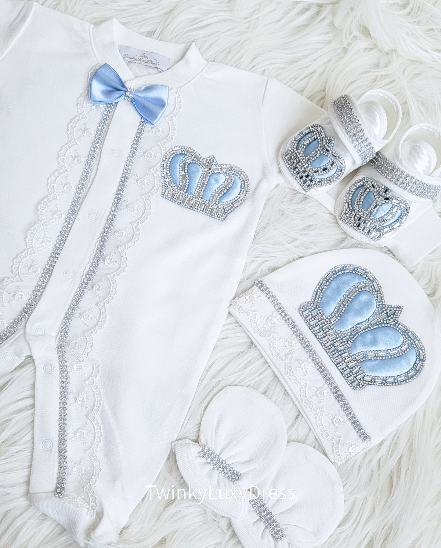 Luxury Newborn Outfit Light Blue Baby Boy