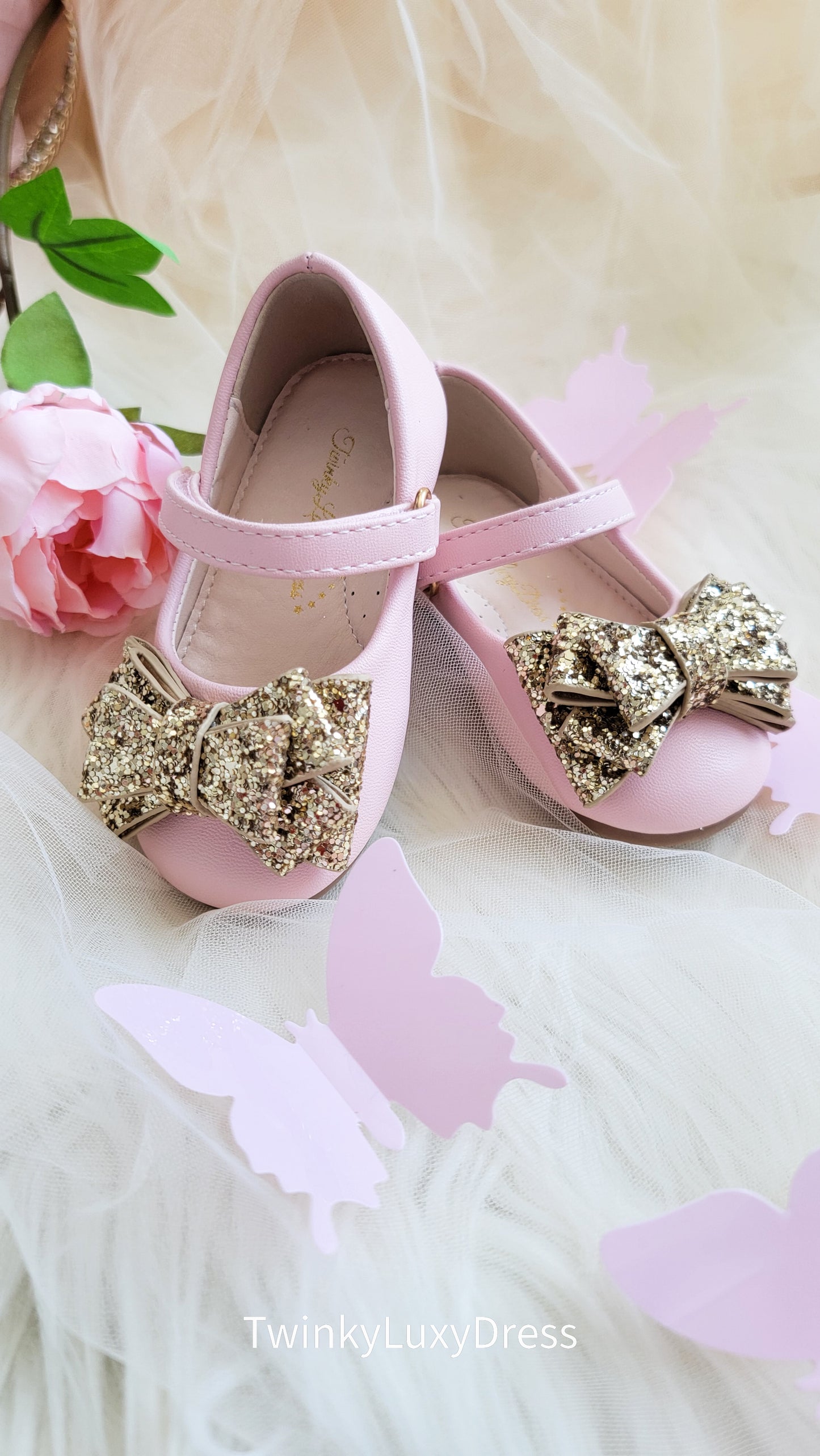 Pari Shoe | Pink & Gold |