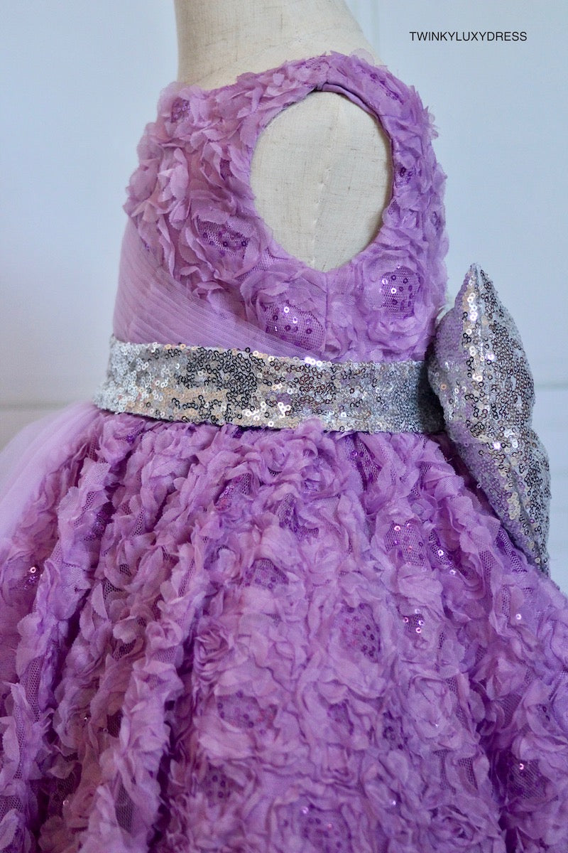 Lavender colour cheap frock