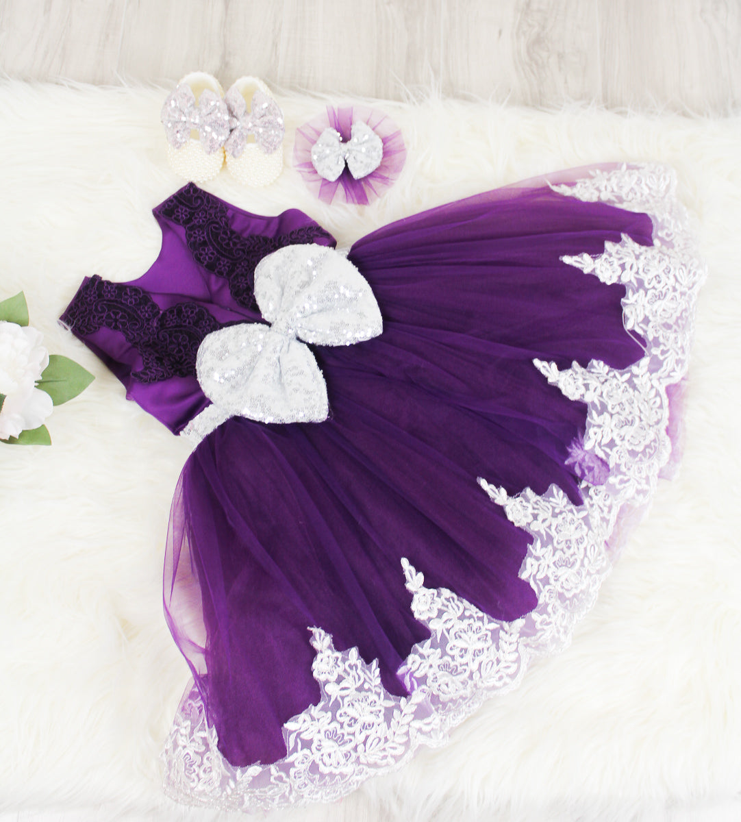 Girls-purple dress for bithday