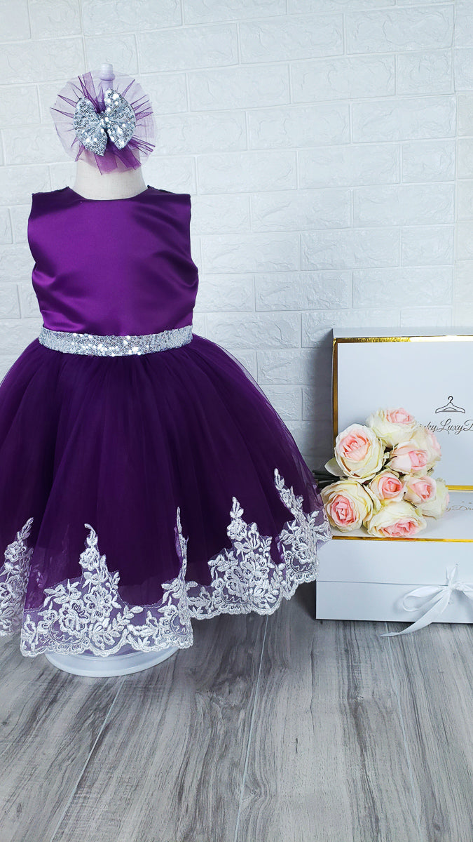 girls purple dress for occasion