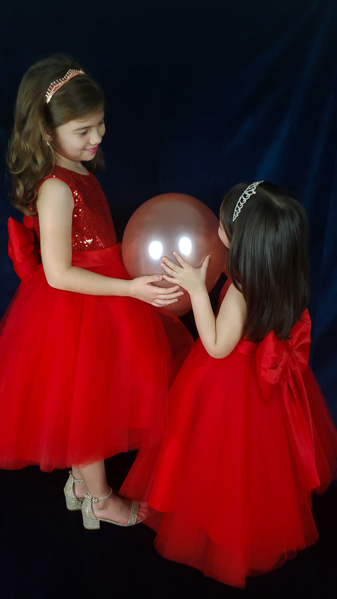 red-girls dresses first birthday