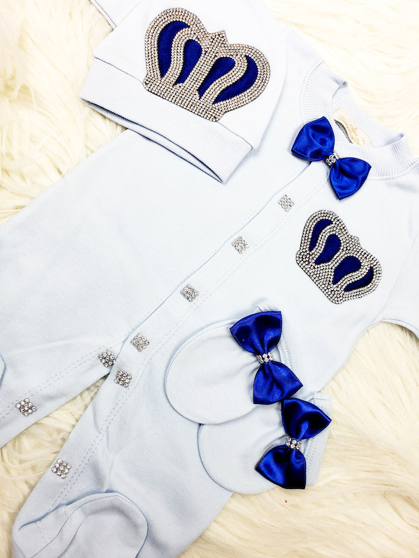 New Born Powder Blue Baby Boy Clothes Personalized Blue Newborn